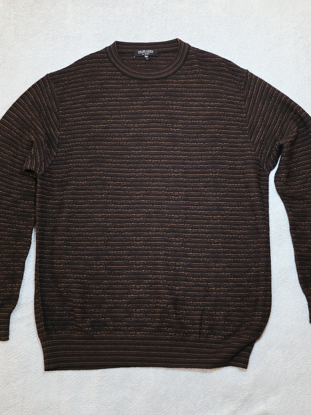 Murano Men’s Brown Crewneck Sweater with Subtle Heather